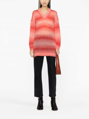 Dzianinowy sweter gradientowy Missoni różowy