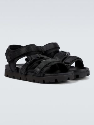 Sandály z nylonu Prada černé