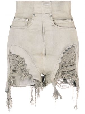Kratke hlače s izrezima Rick Owens siva