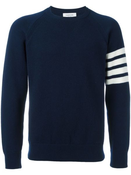 Jersey de tela jersey de cuello redondo Thom Browne azul