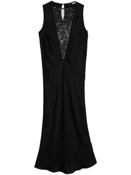 Robe évasée à paillettes Rotate Birger Christensen noir