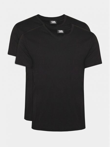 Тениска slim Karl Lagerfeld черно