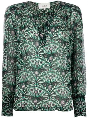 Блуза с принт Ba&sh зелено