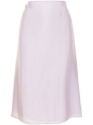 Falda de cintura alta de seda Nina Ricci violeta