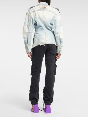 Traper jakna s izlizanim efektom The Attico plava