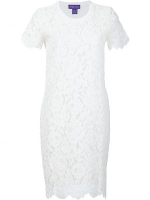 Haljina s čipkom Ralph Lauren Collection bijela