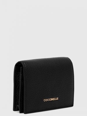 Шкіряний гаманець Coccinelle, чорний