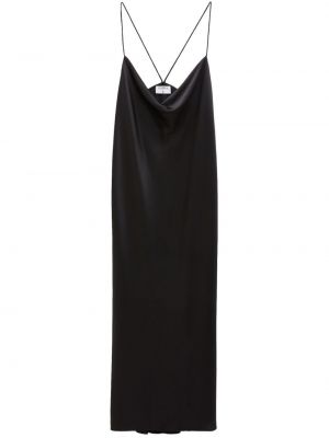 Svilena haljina s draperijom Filippa K crna