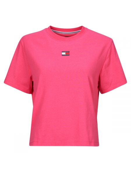 Tričko s krátkými rukávy Tommy Jeans růžové