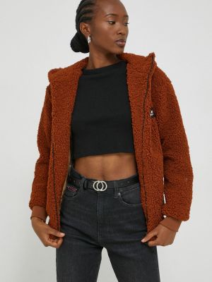 Однотонный свитер с капюшоном Kangol коричневый