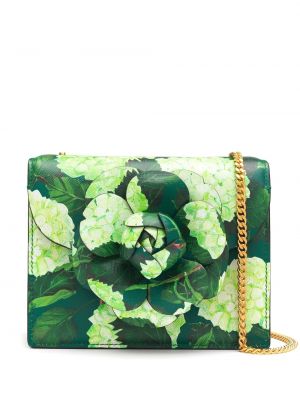 Шопинг чанта на цветя с принт Oscar De La Renta зелено
