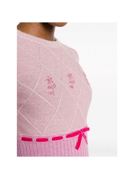 Jersey de flores con estampado de tela jersey Cormio rosa