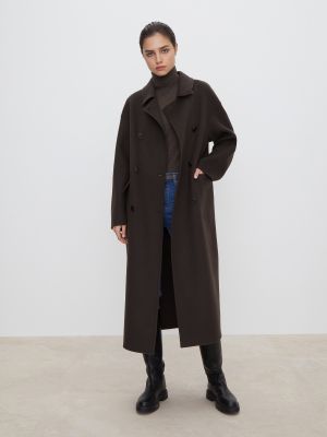 Шерстяное пальто 12storeez черное