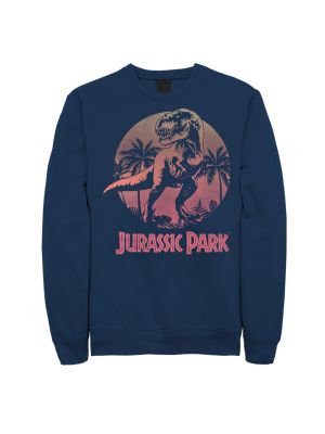 Толстовка с принтом с градиентом Jurassic Park синяя