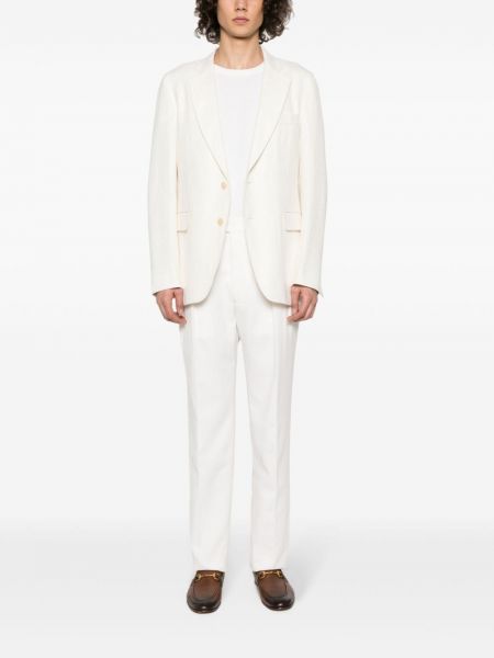 Spodnie plisowane Fursac białe