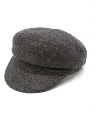 Cappello con visiera ricamato Isabel Marant grigio