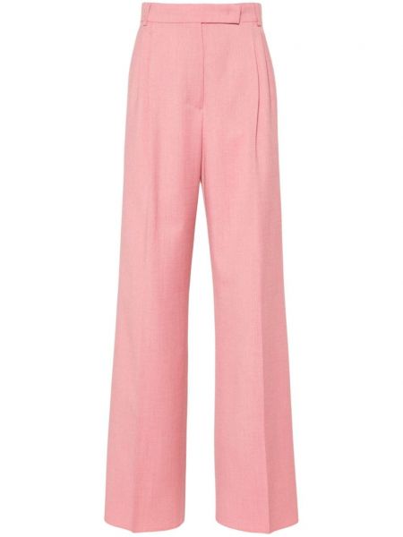 Παντελόνι με ίσιο πόδι Max Mara ροζ