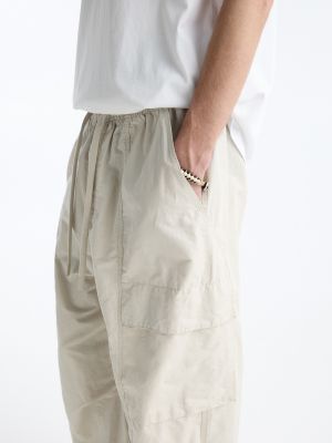 Pantalon cargo Pull&bear blanc