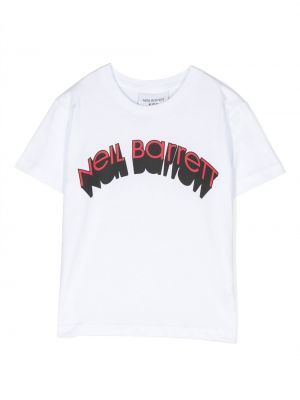 T-shirt for piger Neil Barrett Kids hvid