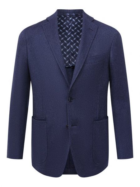 Кашемировый пиджак Zilli синий