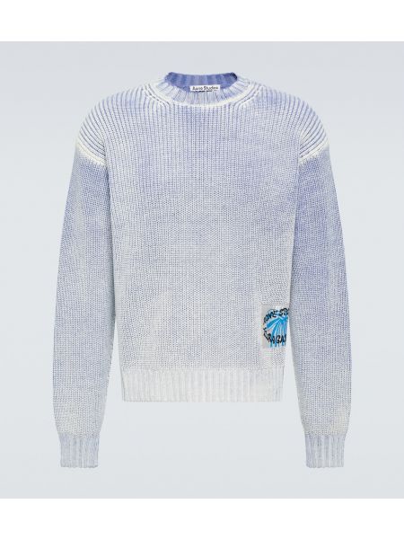 Хлопковый свитер Acne Studios синий