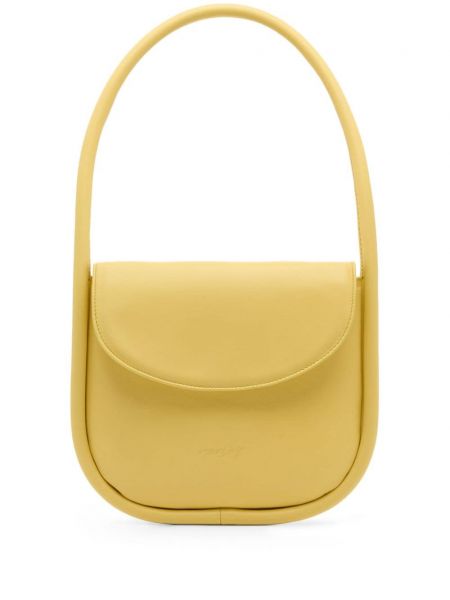 Δερμάτινη τσάντα shopper Marsell κίτρινο