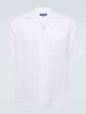 Λινό πουκάμισο Frescobol Carioca λευκό