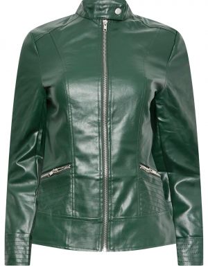 Длинная куртка из искусственной кожи M&co зеленая