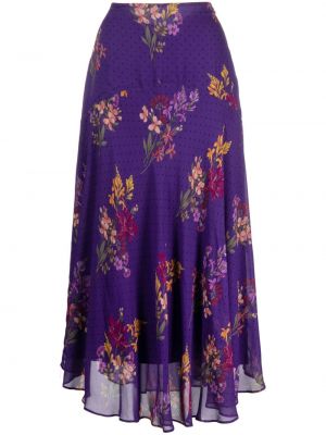 Květinové sukně s potiskem Twinset fialové