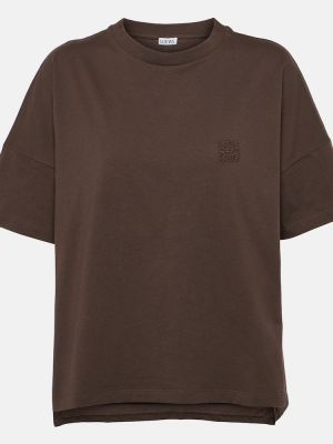 T-shirt di cotone in jersey Loewe grigio