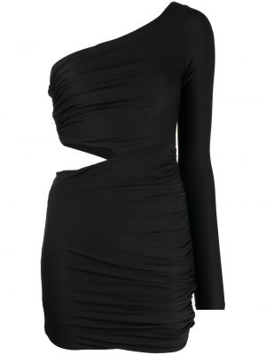 Koktejlové šaty z nylonu Alix Nyc - černá
