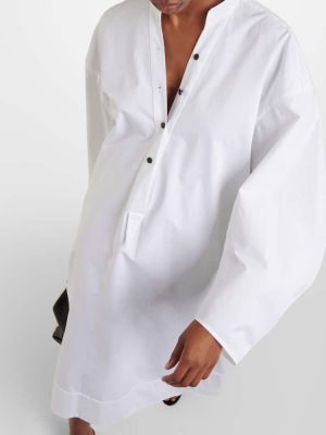 Vestido midi de algodón Khaite blanco