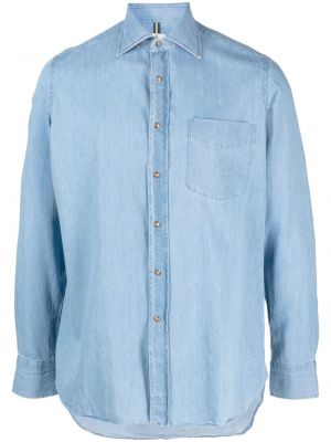 Camicia jeans con tasche Borrelli blu