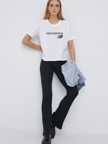 New Balance t-shirt WT03805WT női, fehér