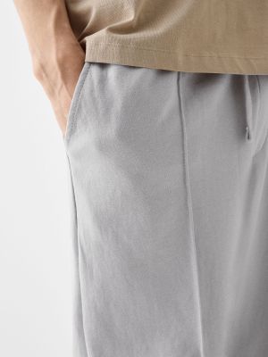 Pantaloni plissettati Bershka grigio