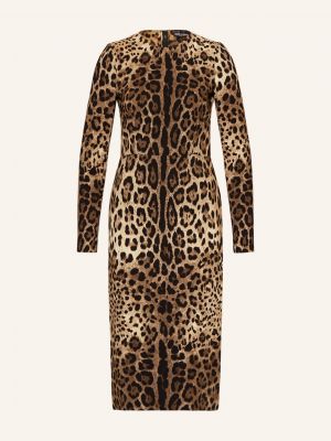Pouzdrové šaty Dolce & Gabbana hnědé
