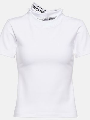 Jersey t-shirt aus baumwoll Y/project weiß