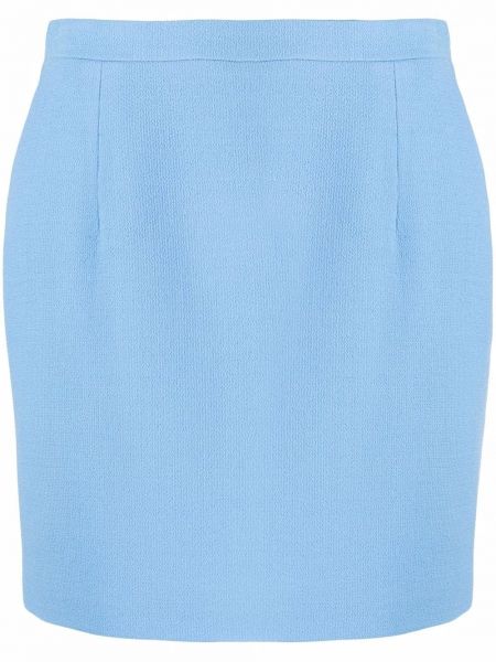 Falda de tubo de tweed Alessandra Rich azul