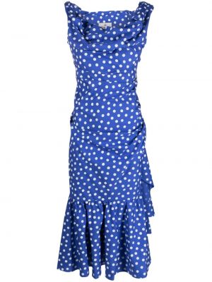 Коктейлна рокля на точки с принт Vivienne Westwood
