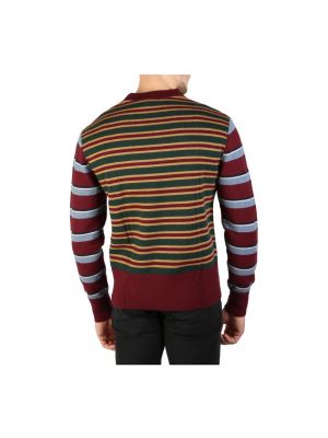 Jersey de lana a rayas de tela jersey Tommy Hilfiger rojo