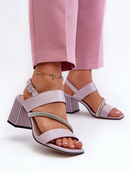 Елегантни сандали с висок ток Kesi виолетово