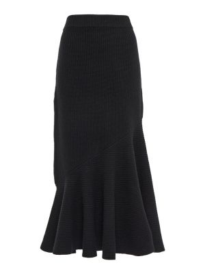 Vlněné midi sukně Altuzarra černé
