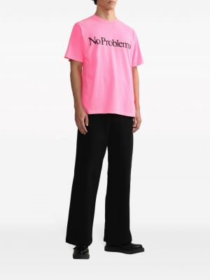 T-shirt aus baumwoll mit print Aries pink