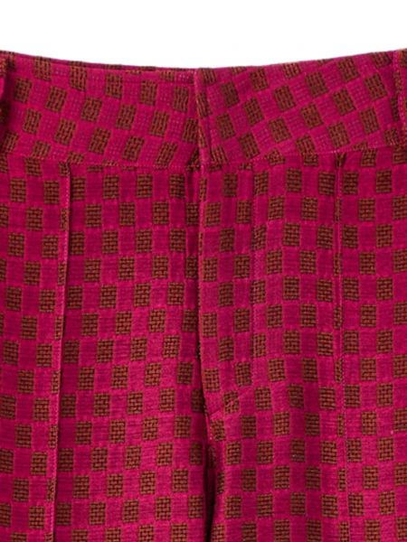 Žakárové kalhoty D’estrëe růžové