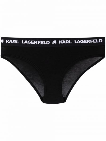 Slip con stampa Karl Lagerfeld nero