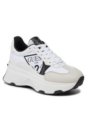 Sneakerși Guess alb