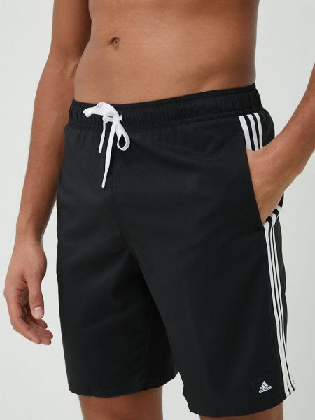 Prugaste kratke hlače Adidas Performance crna