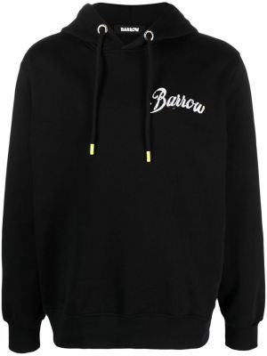 Pamučna hoodie s kapuljačom s printom od jersey Barrow crna