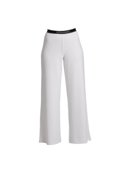Szerokie spodnie Emporio Armani Ea7 białe