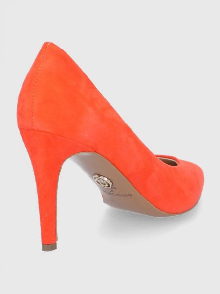 Pantofi din piele Baldowski portocaliu